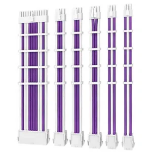 Antec Sleeved Extension PSU Cable Kit (Purple-White)