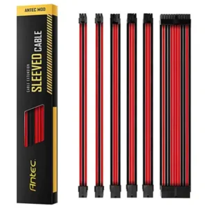 Antec Sleeved Extension PSU Cable Kit (Red-Black)